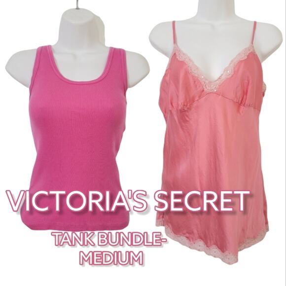 Victoria's Secret Pink Medium Tanktop Bundle of 2 - Picture 1 of 8